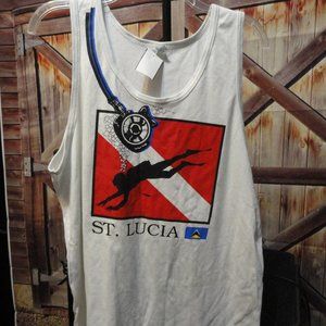Suba Diver St Lucia Divers Flag Tank~EUC~Summer wear~